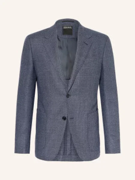 Zegna Sako Slim Fit tmavě / černošedá modrá