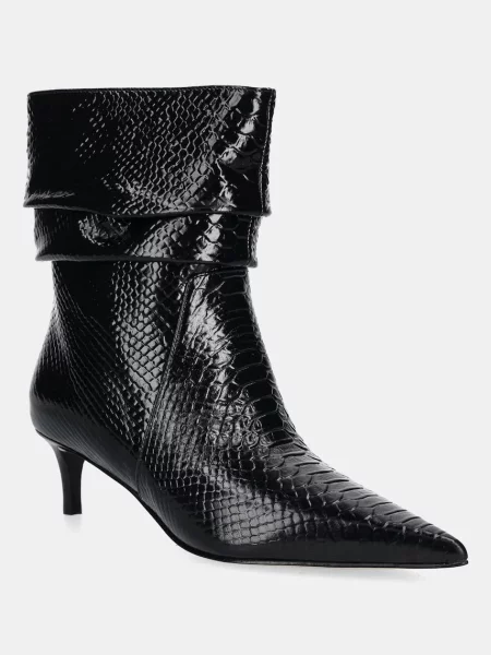 Кожени боти MICHAEL Michael Kors Dawn с тънък черно