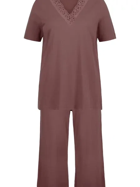 Ulla Popken Pijama mokka maro