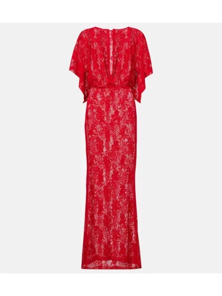 Rochie Norma Kamali din dantelă roșu