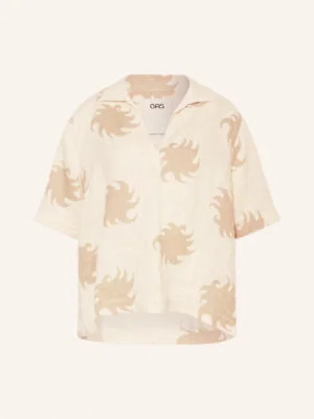 Oas Polokošile Hazel Amber Jaffa Ze Lnu režná béžová