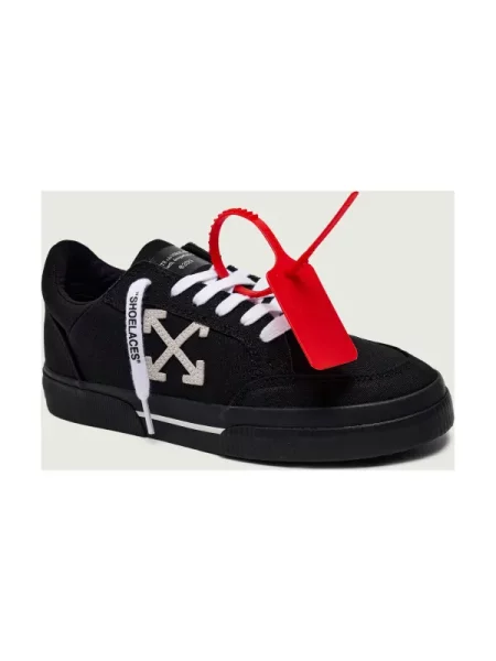 OFF-WHITE Teniși cu adaos de piele alb