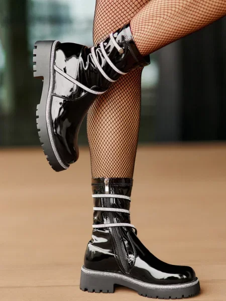 Buty do kostki Boto skórzane czarne