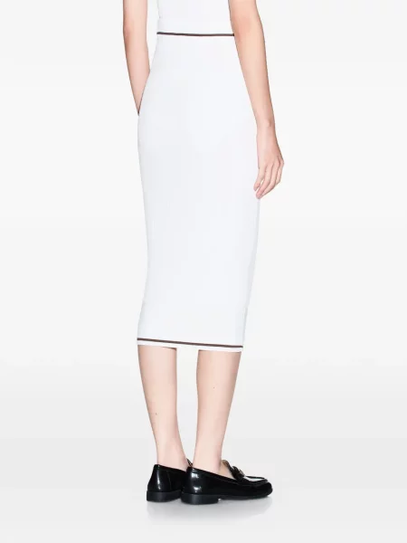 Fustă Armani Exchange tricotate alb