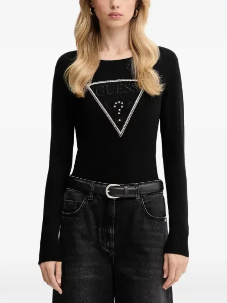 Pulover Guess cu autograf negru