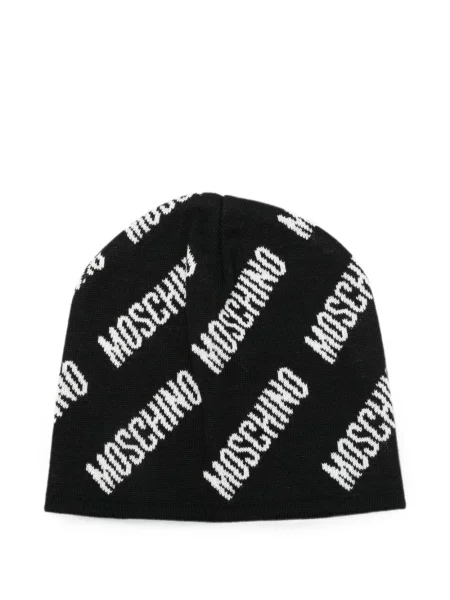 Căciulă Moschino cu imagine negru