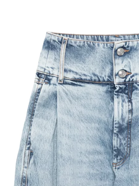 Jeansy Sportmax plisowane niebieskie