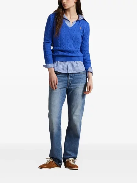 Căciulă Polo Ralph Lauren cu broderie cu dungi cowboy roșu