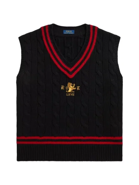 Szarvasbőr kockás húzózsinór zokni Polo Ralph Lauren fekete