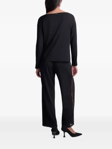 Top Aubade cu broderie negru