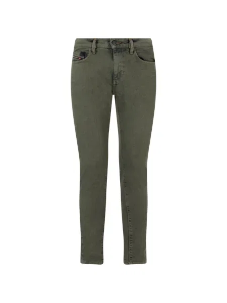 Blugi skinny Diesel zdrențuiți skinny fit verde