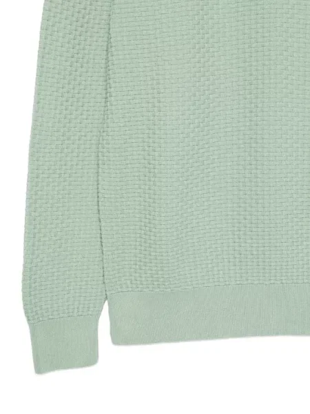 Pulover Boss cu decolteu rotund verde