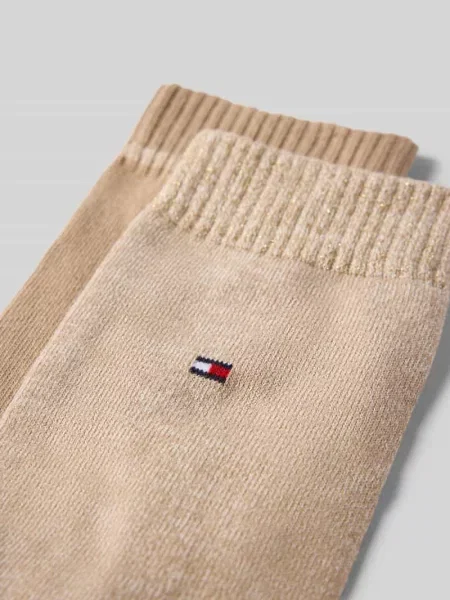 Skarpety z mieszanki bawełny w zestaw 2 szt. Tommy Hilfiger beżowe