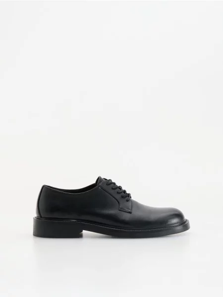 Reserved Mocasini din piele negru