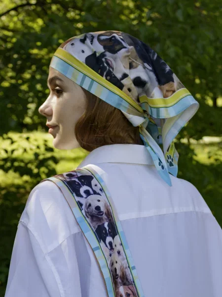 MyScarf Хустка Помаранчевий/рожевий/блакитний Шовк рожева