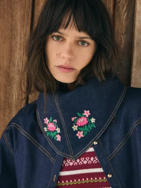 Reserved Джинсова сорочка з шарфом темно-синій синя