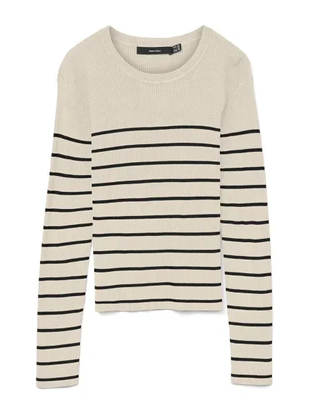 VERO MODA Pulover VMGIZELLE bej negru