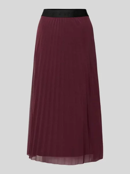Spódnica midi z elastycznym pasem Comma bordowa