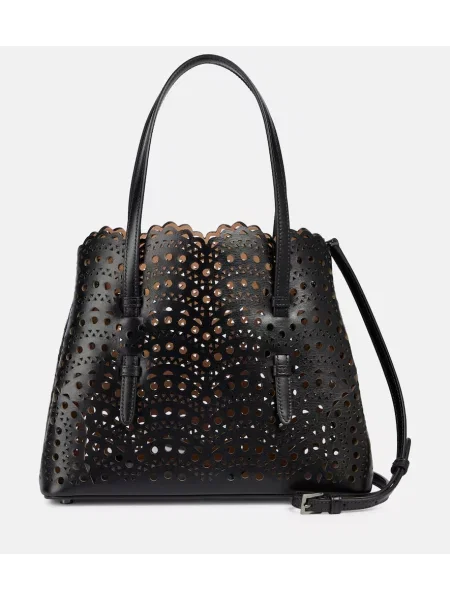 Geanta de piele Alaã¯a din piele negru