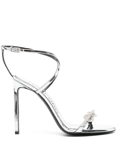 Sandale Tom Ford de cristal argintiu