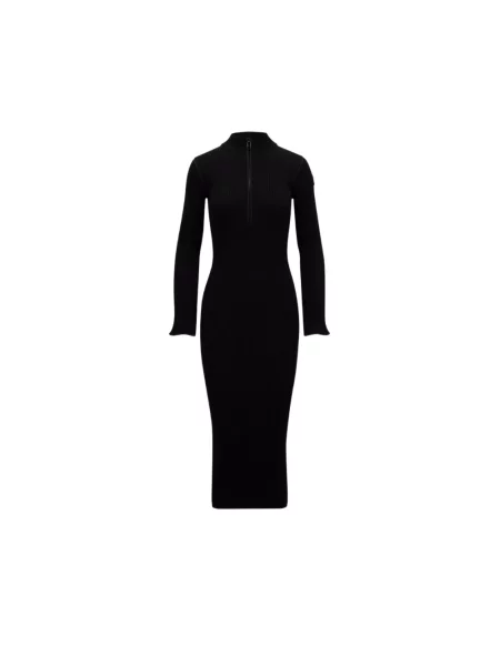 Sukienka midi Moncler wełniana czarna