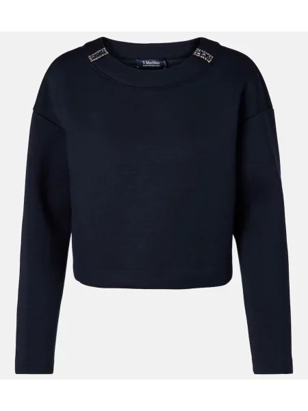 Hanorac 's Max Mara din jerseu albastru