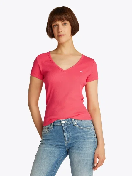 Tommy Jeans Tričko Essential ružová