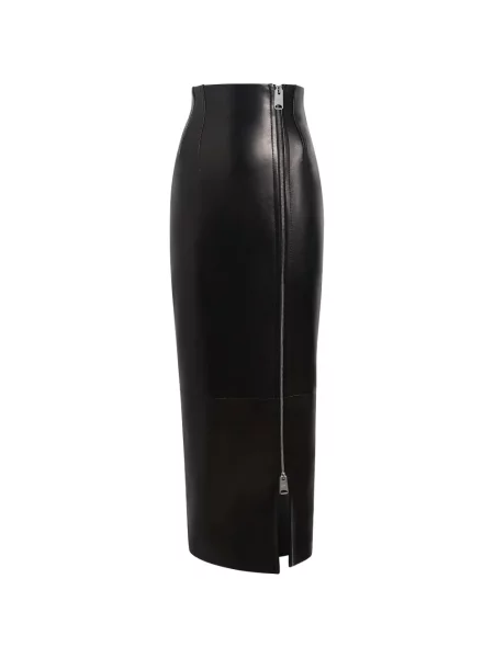 Fustă din piele Khaite negru
