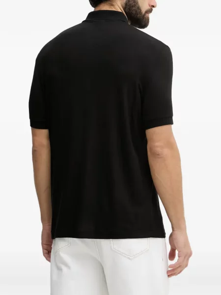 Polo Armani Exchange με αυτόγραφο μαύρο