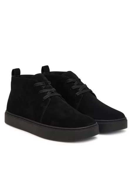 Kotníková obuv Calvin Klein Hybrid Clean Mid Lace Up Su černá