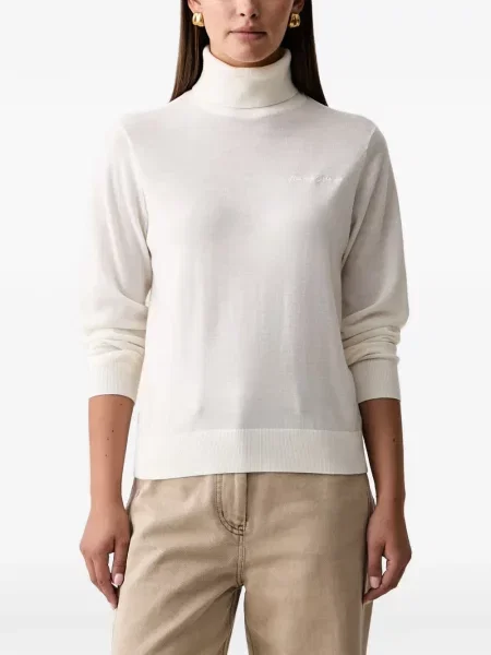 Pulover Armani Exchange cu broderie alb