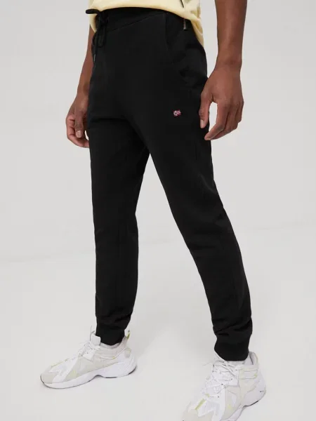 Kalhoty Napapijri hladké černá