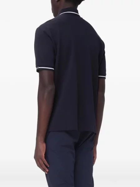 Поло тениска Armani Exchange бродирана синьо