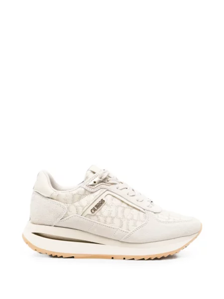 Sneakerși Guess din piele de căprioară cu imagine