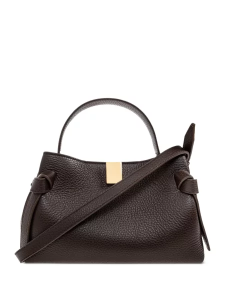 Mała mały torebka skórzana Yuzefi skórzana brązowa