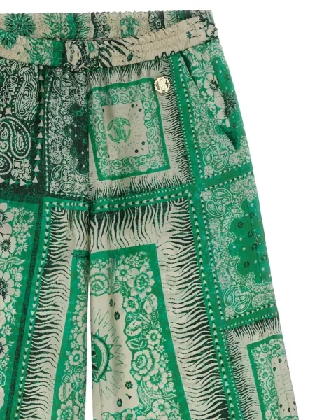 Spodnie dziecięce Roberto Cavalli zielone