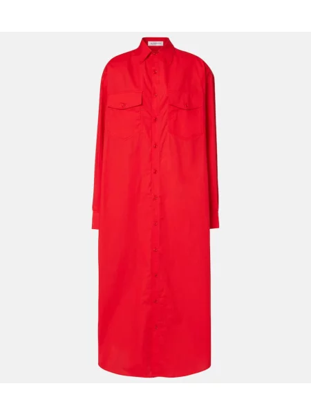 Rochie tip cămașă The Frankie Shop roșu