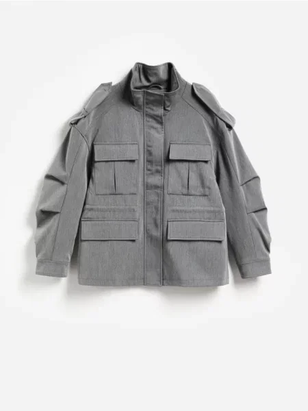 Reserved LADIES` OUTER JACKET gri-închis gri