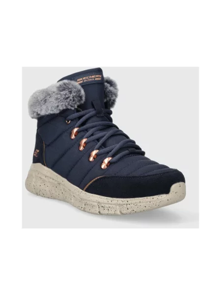 Sneakersy Skechers zamszowe niebieskie