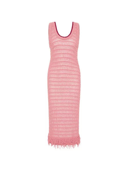 Rochie midi The Upside cu franjuri roz
