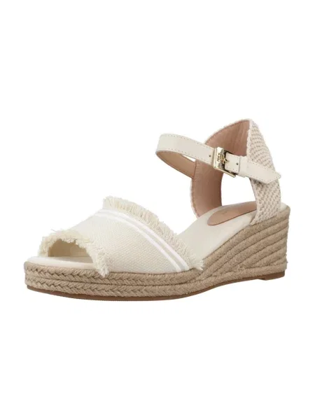 Tommy Hilfiger Espadrile Fringe Canvas Medium Wedge bež