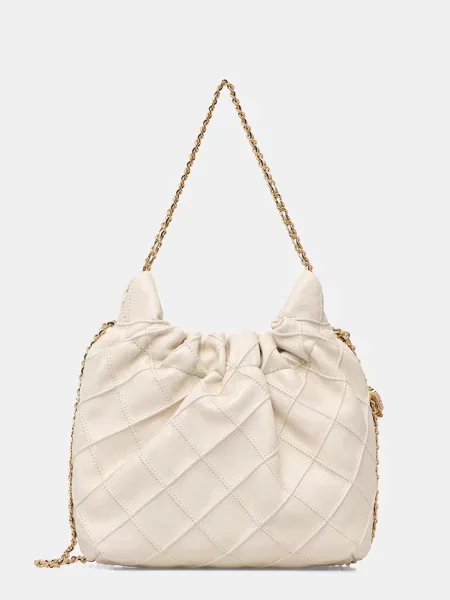 Tory Burch geantă pentru femei din piele Fleming bej