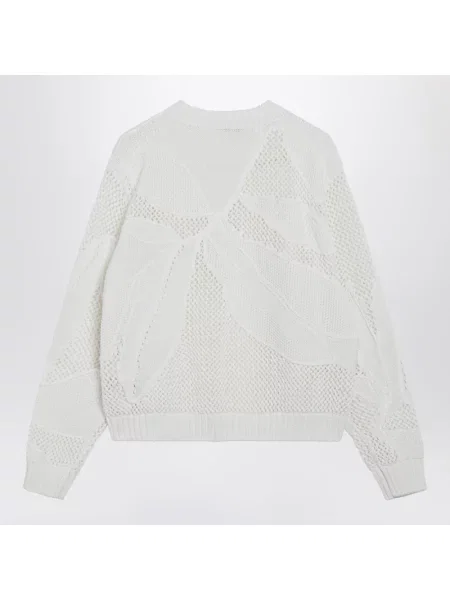 Dzianinowy sweter Max Mara biały