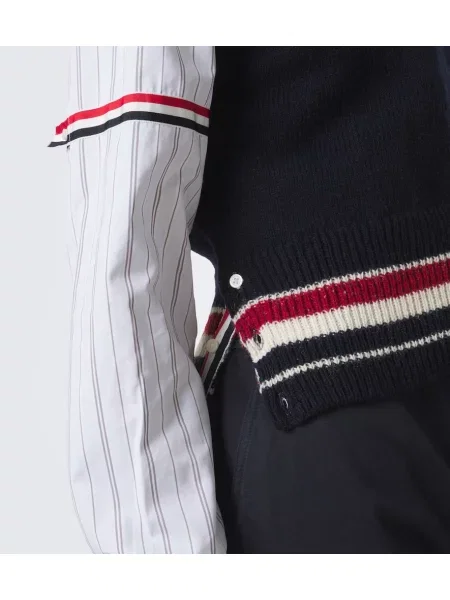 Vestă Thom Browne de lână albastru