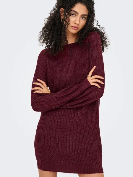 JDY Rochie tricotat JDYWhitney Megan vin roșu