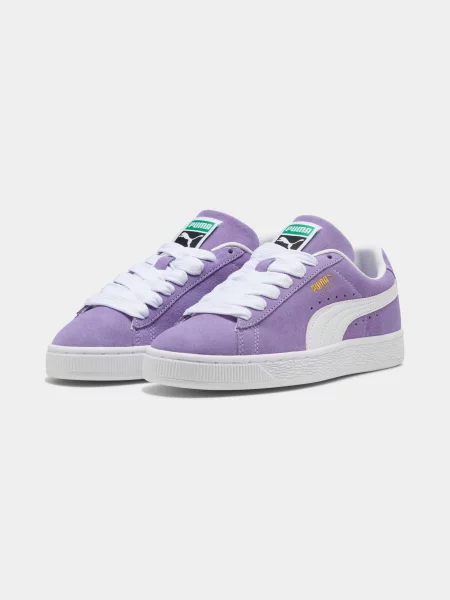 Замшевые классические кеды Puma фиолетовые