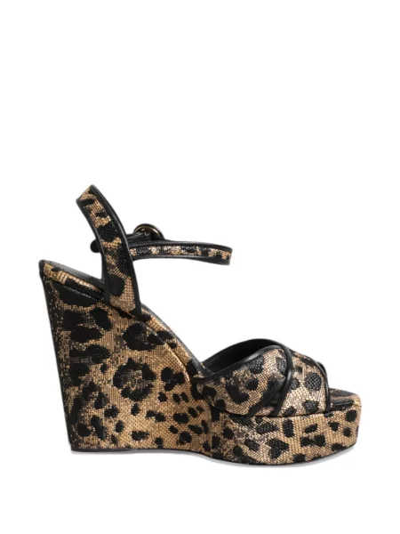 Sandale Dolce & Gabbana cu platformă cu imagine cu model leopard