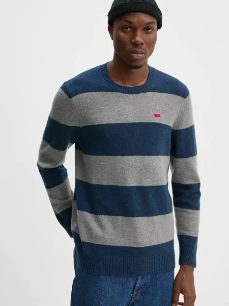 Levi's sweter wełniany lekki niebieski