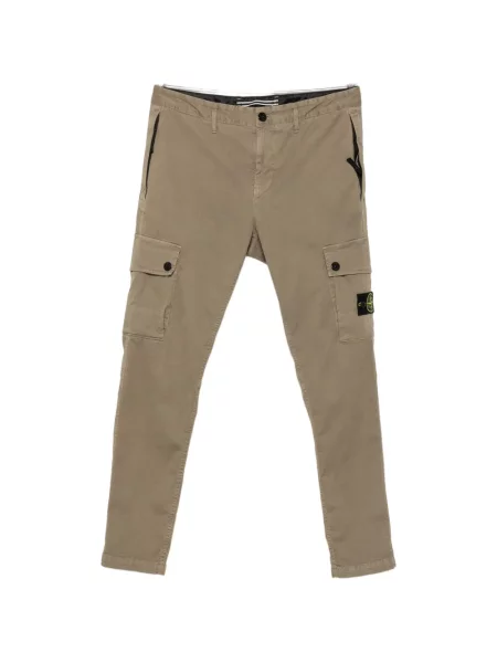 Pantaloni Stone Island cu strasuri verde