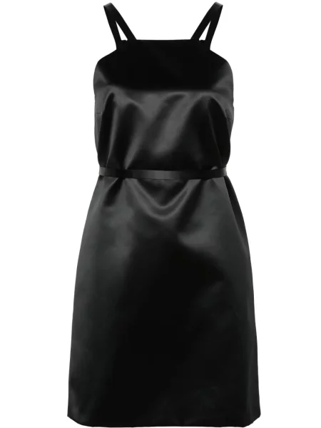 Rochie mini Patou din satin de costum negru